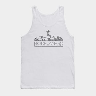 Rio De Janeiro Minimal Skyline Tank Top